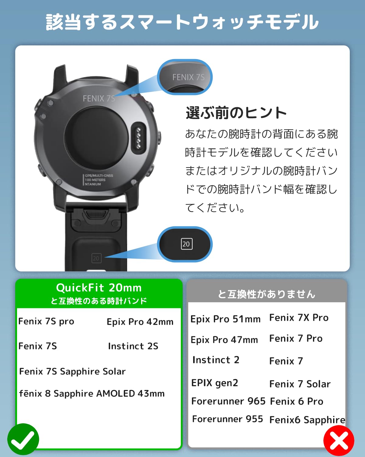 Amazon.co.jp: [YAJOJO] Garmin(ガーミン) 20mm 対応 バンド 本革 革