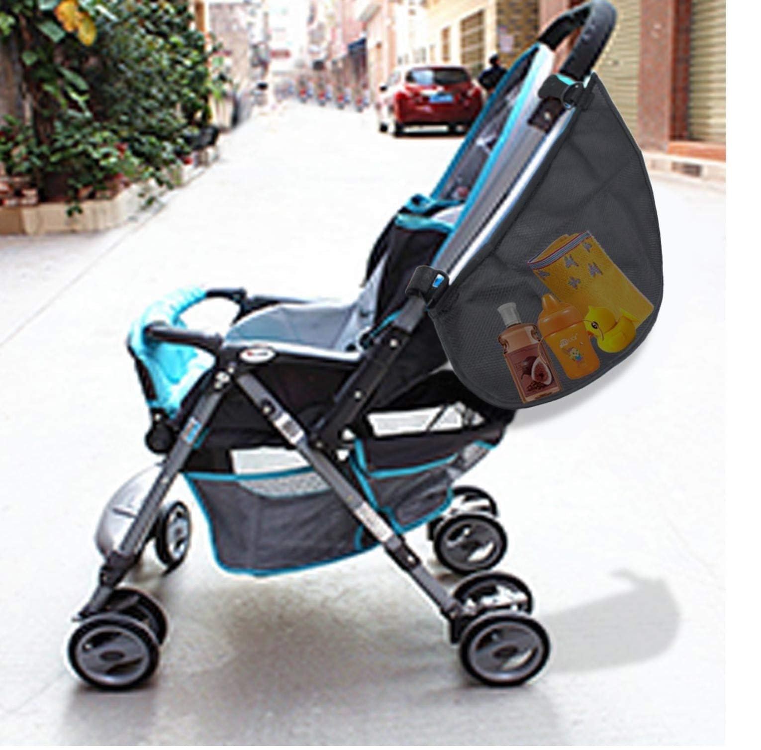ALASKA® 2 Pack Baby Stroller Side Sling Bag, Black - Image 7 thumbnail