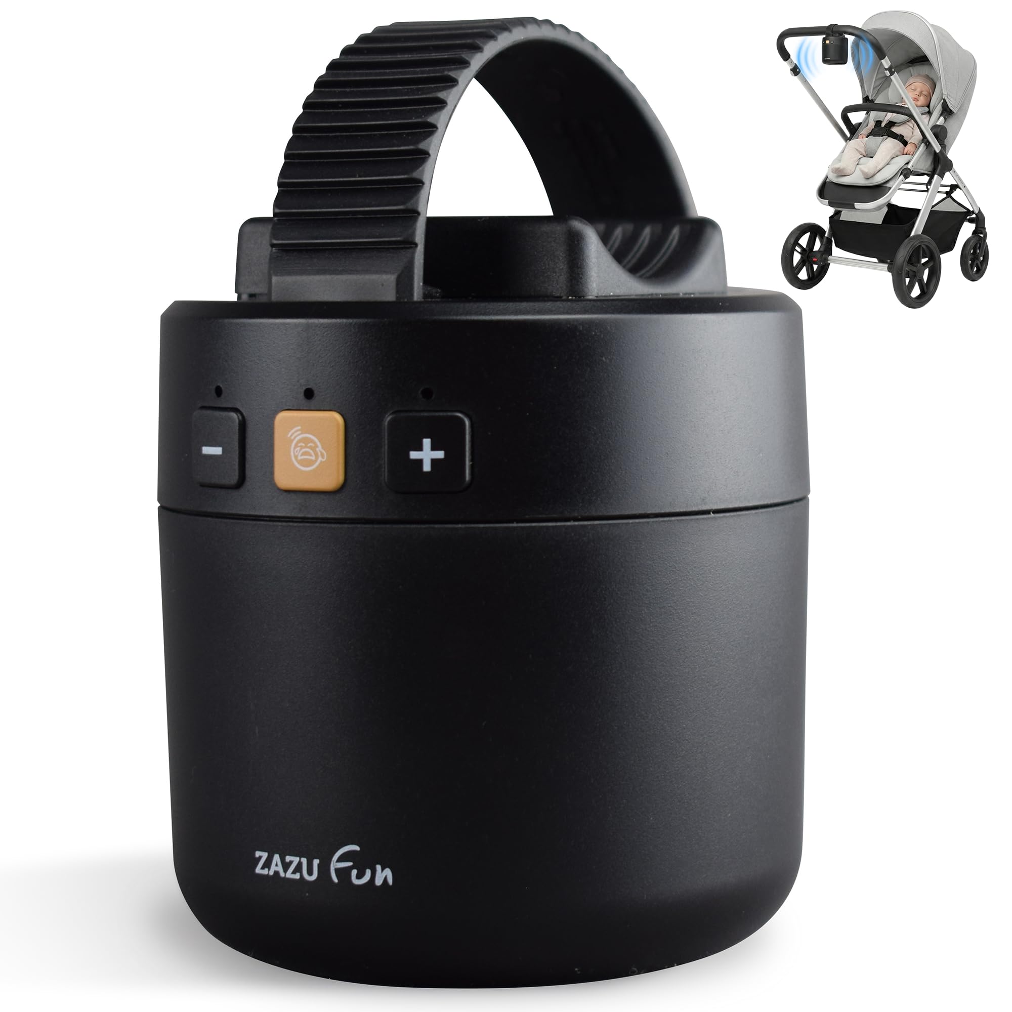 ZAZU Roxy Baby Rocker – Columpio eléctrico para cochecito con sensor de llanto, fuerza de balancín ajustable y apagado automático de 40 minutos, portátil, resistente al agua y recargable por USB