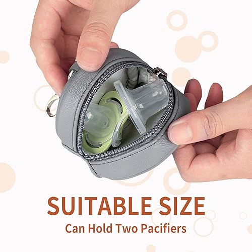 Miniatura 8 de Maveek - Funda para chupete con clip, con cierre para bolsa de pañales o bolsa para bolsa de pañales con capacidad para 2 paquetes para bebés niños