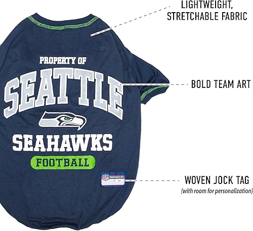 Vista 152 de Camisa de la NFL para mascota, para perros y gatos, duradera, 5 tamaños disponibles en 32 equipos de la NFL, camisetas de la NFL para mascotas