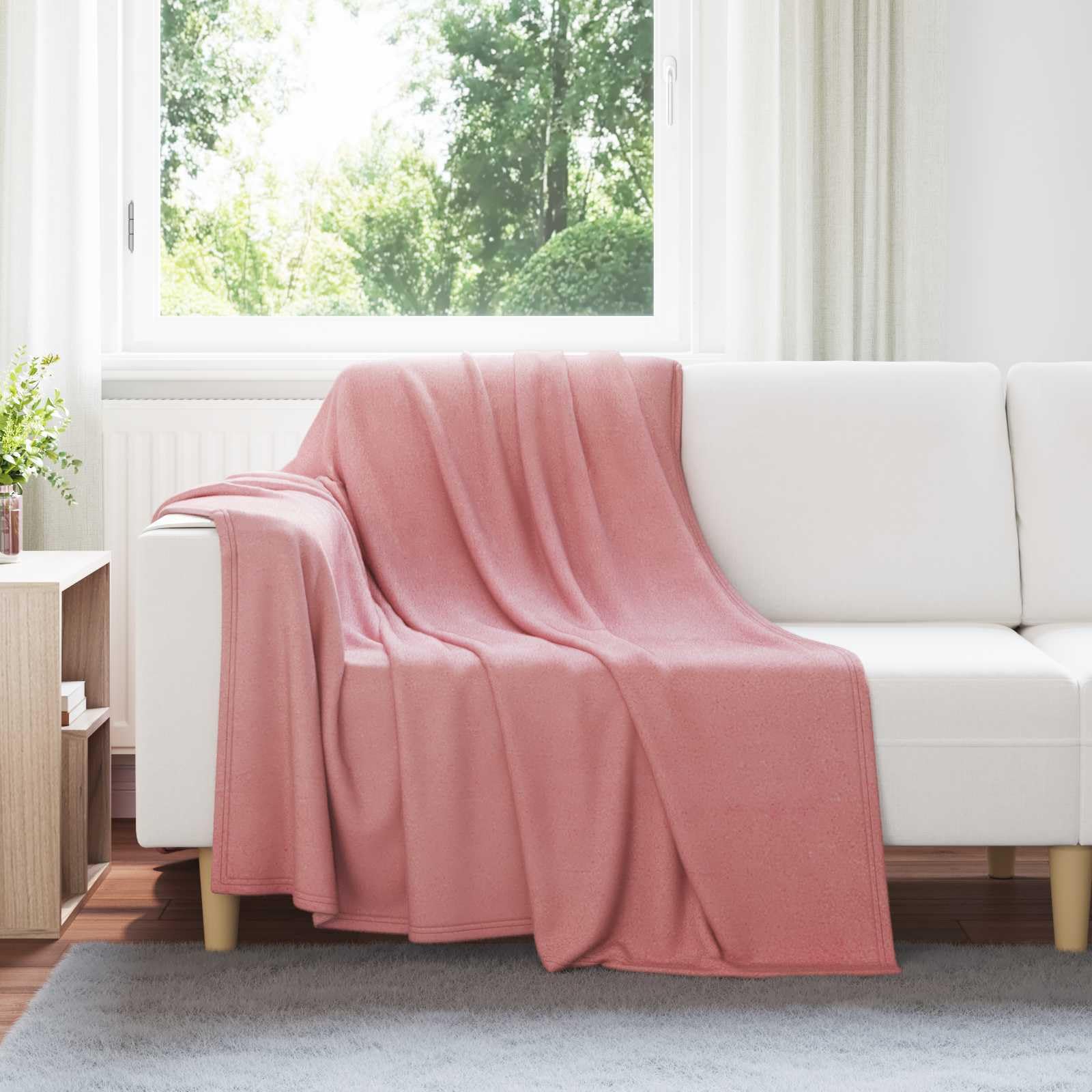 Lot de 6 couvertures en polaire Rose 200 x 150 cm