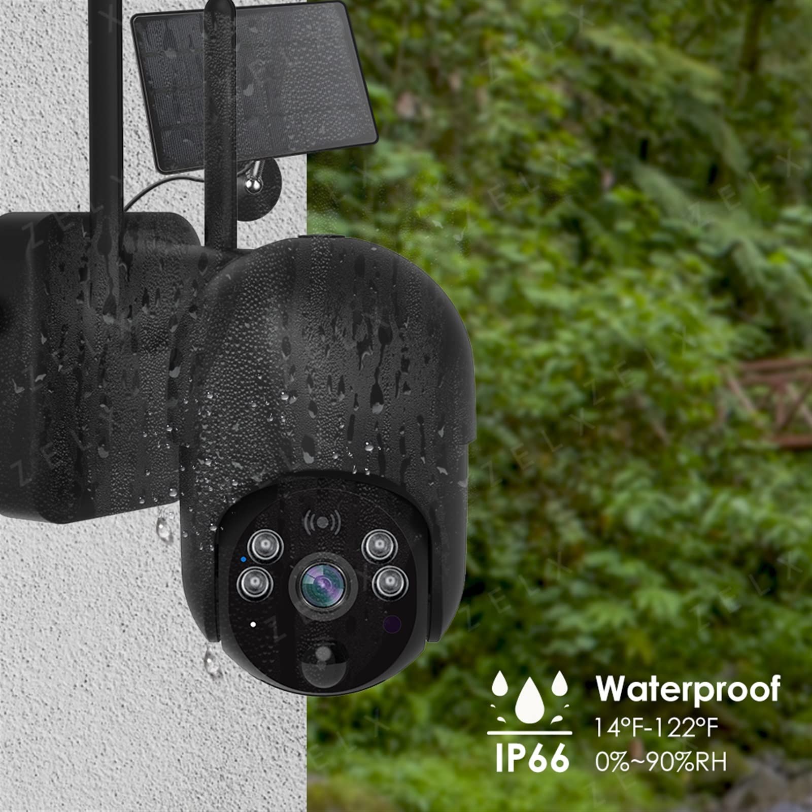 Telecamera Wifi Esterno, Telecamera di sicurezza 4G Telecamera IP solare 1080P CCTV Rilevazione movimento casa intelligente Videosorveglianza Visione notturna Batteria esterna ,Sicurezza, Antifurto(4G