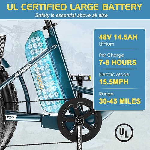 Vista 41 de NAIZEA Electric Tricycle Adult Electric Bicycles,Electric Trike,3 Wheel Electric Bike Ebike E Bicycle with Removable Battery, Motorized Trike with