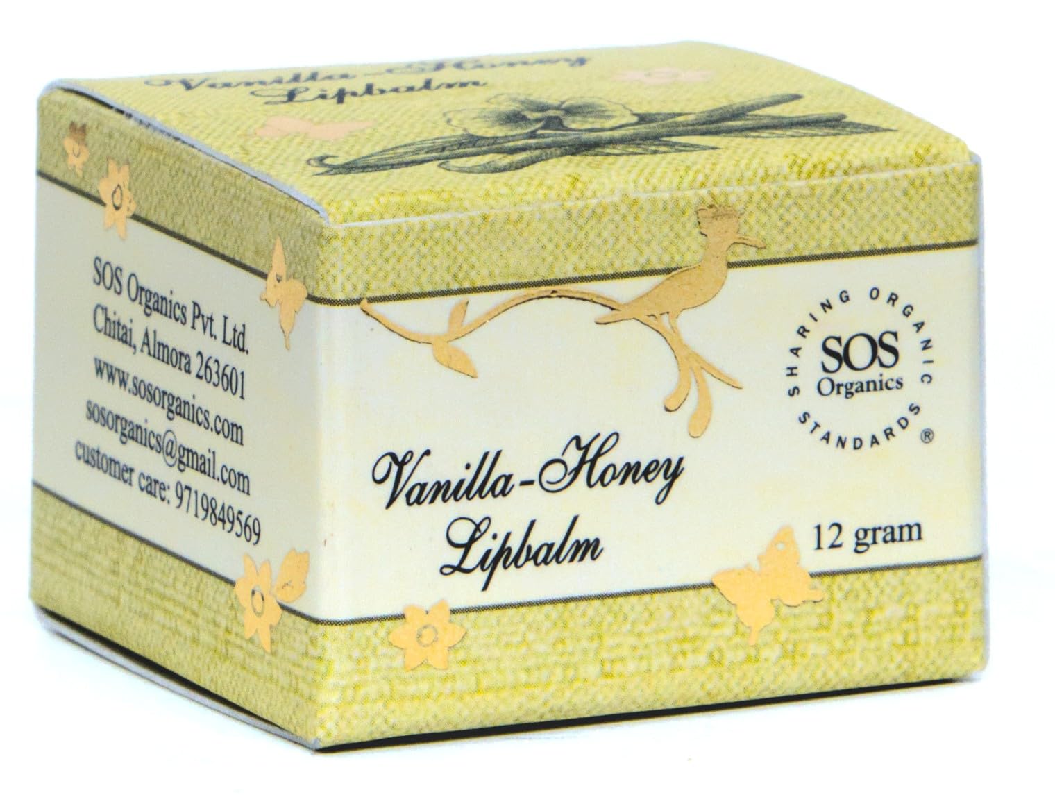SOS Organics 100% Natural Vanilla-Honey Lip Balm | Pure Beeswax | Wild Harvested Honey | Vanilla Absolute | Moisturizing | 12 Gram | Pack of 2-image-39