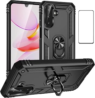 for Samsung Galaxy A17 /A26 5G Case with Screen Protector,Hybrid Heavy Duty Shockproof Armor Military-Grade Protection Defender Back Cover Phone Case for Samsung A17 A26 5G (Black)
