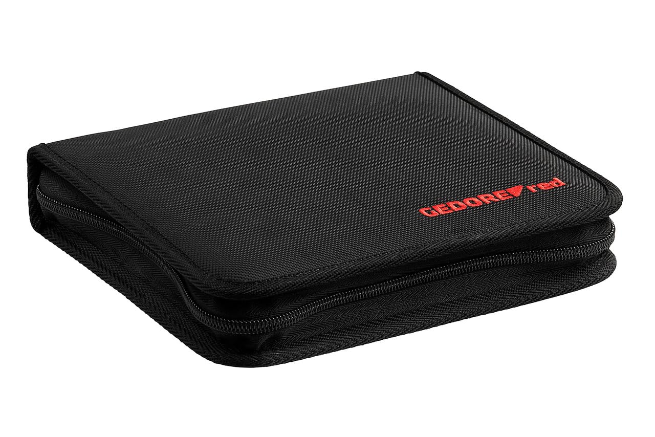 GEDORE red Outils de vélo professionnels pour atelier, 25 pièces, Clé à molette, Tournevis porte-embout 1/4", Outils vélo multifonctions avec sacoche