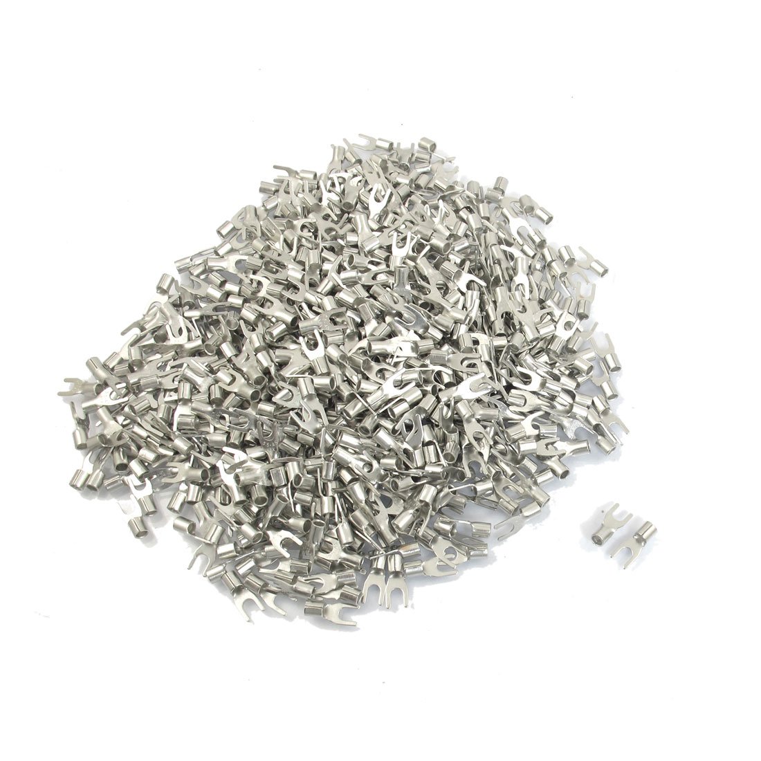 1000 Pcs SNB5.5-4S AWG 12-10 Non Insulated Fork Terminals Connectors (0f50e0e7d88f5cc04ab1df785a817c59)