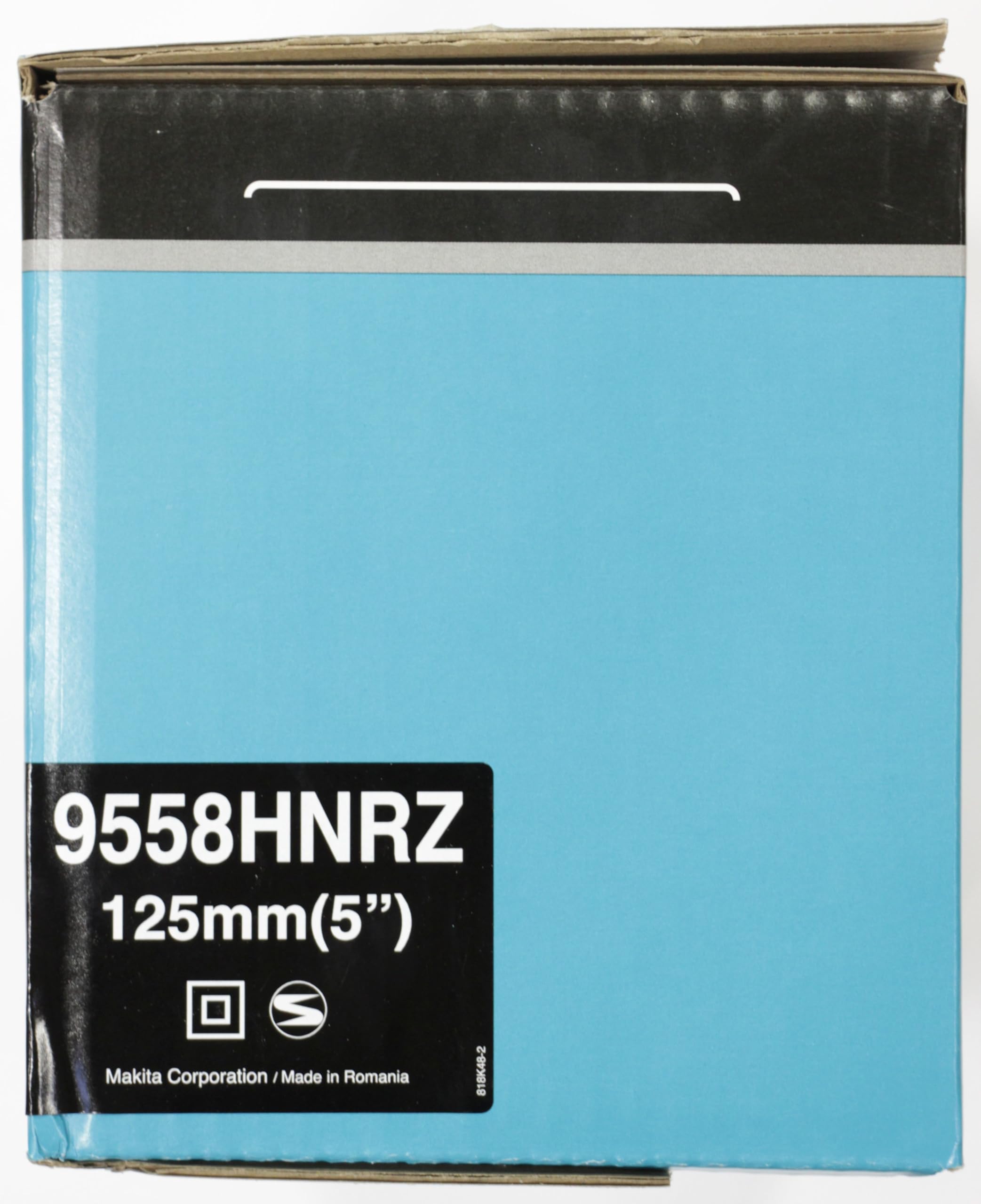 Makita 9558HNRZ - Amoladora angular de 125 mm de diámetro, 840 W de potencia, con cubierta protectora y cable de alimentación