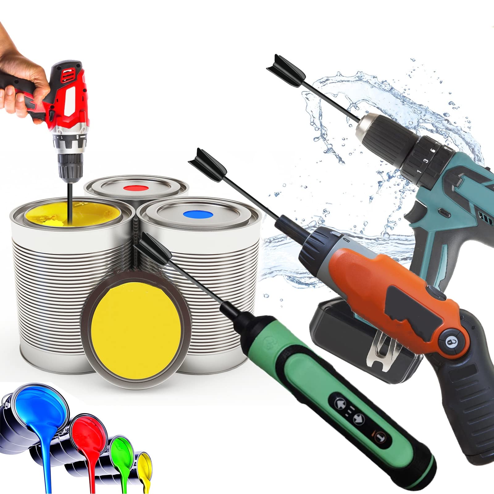 Epoxidharz-Mixer-Paddel – 4 Stück, 6,6 X 3,5 Cm, ABS, Sechskantschaft Für Bohrer, Für Kleine Dosen Und Behälter