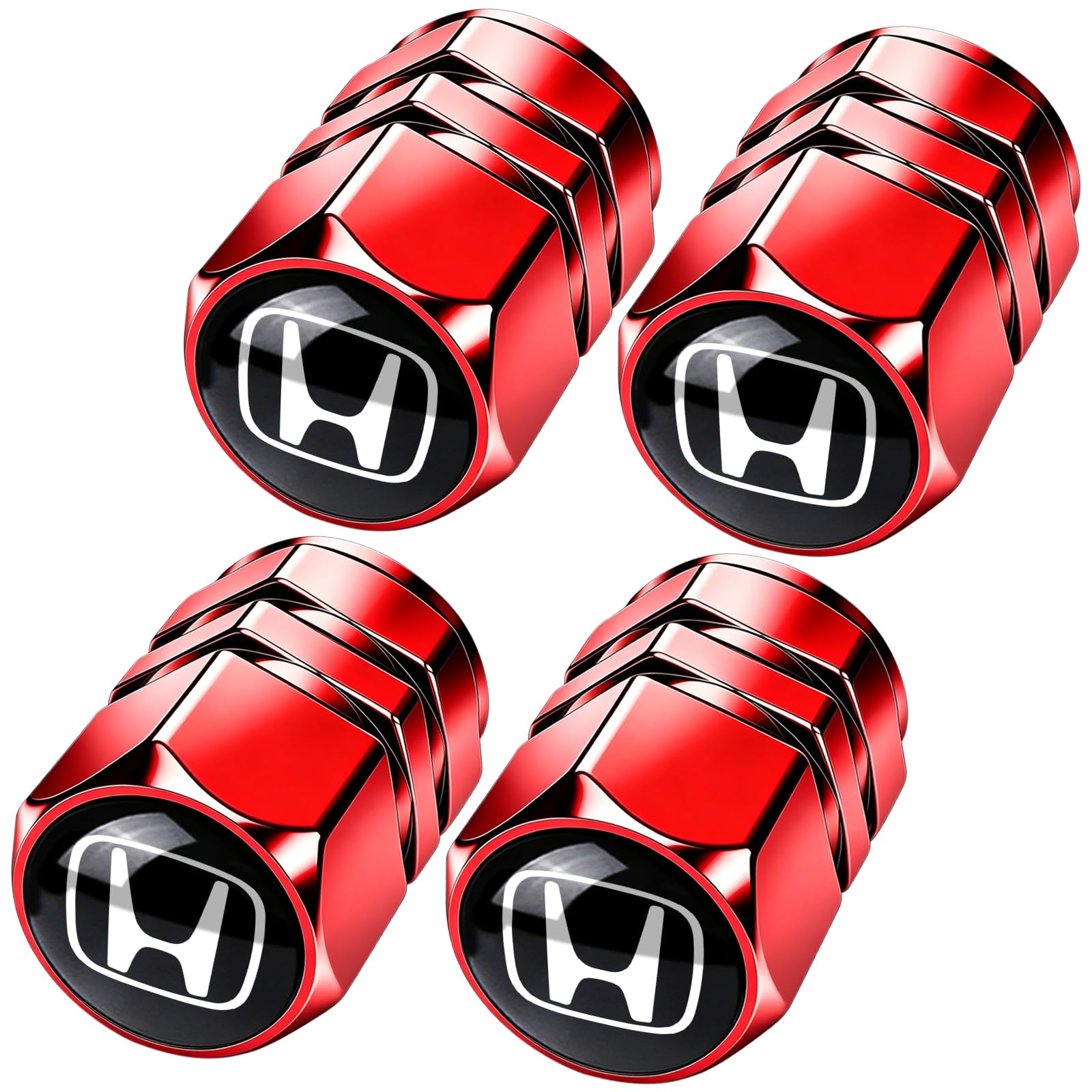 Tire Valve Stem Caps Cover for Honda Car Wheel Air caps Red
