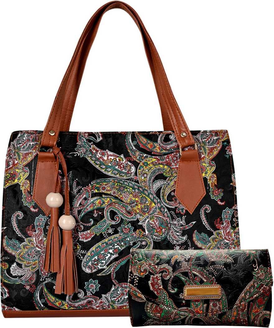 Wild Maple Premium Pu Leather Girls And Womens Shoulder Handbag With Hand Clutch Beautiful Stylish Fashionable Shoulder Bag Pack Of 2 (Black&white) (B09Q67783Q) Amazon Price History, Amazon Price Tracker