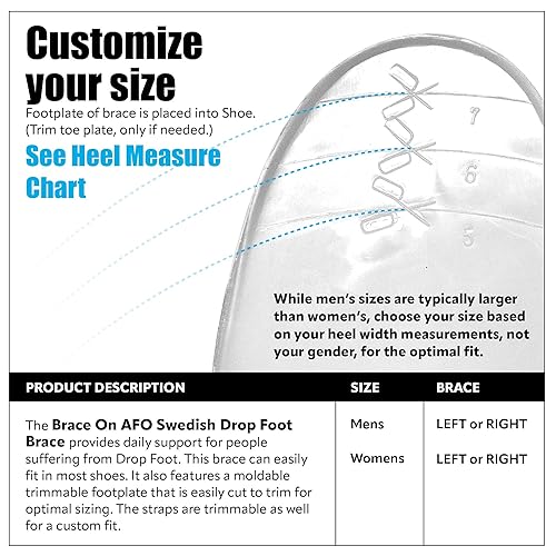 Miniatura 3 de AFO, soporte de pie sueco, estabilizador de pie, moldeable, recortable, polietileno ligero.