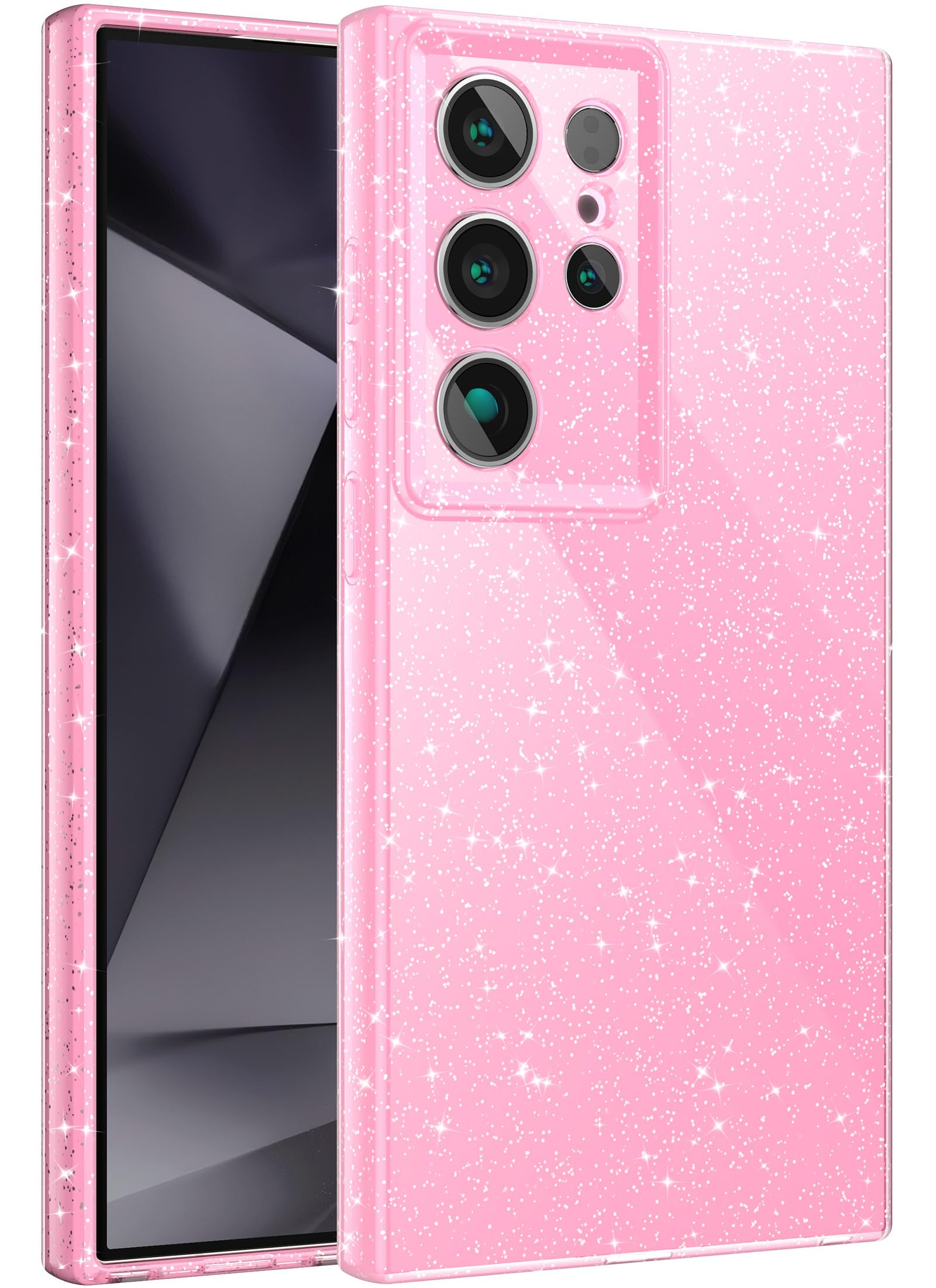 CUZMIGO Sparkly Case for Samsung Galaxy S23 Ultra, Cute Neon Bright Color Phone Cases for Women Girls, Glitter Shiny Bling Slim Fit Soft TPU