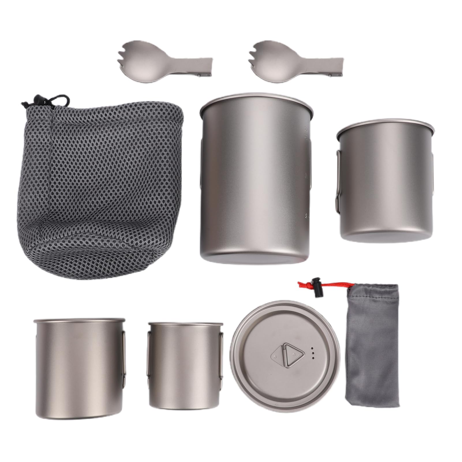 Karlak 6pcs Ti Camping Cup Set Lightweight Coffee Mug for Backpacking (4