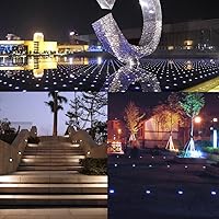 Vista 2 de Tomshine Kit de luces LED empotrables para terraza, paquete de 16 luces de paso de 1.260 in de diámetro para exteriores, impermeables, luces