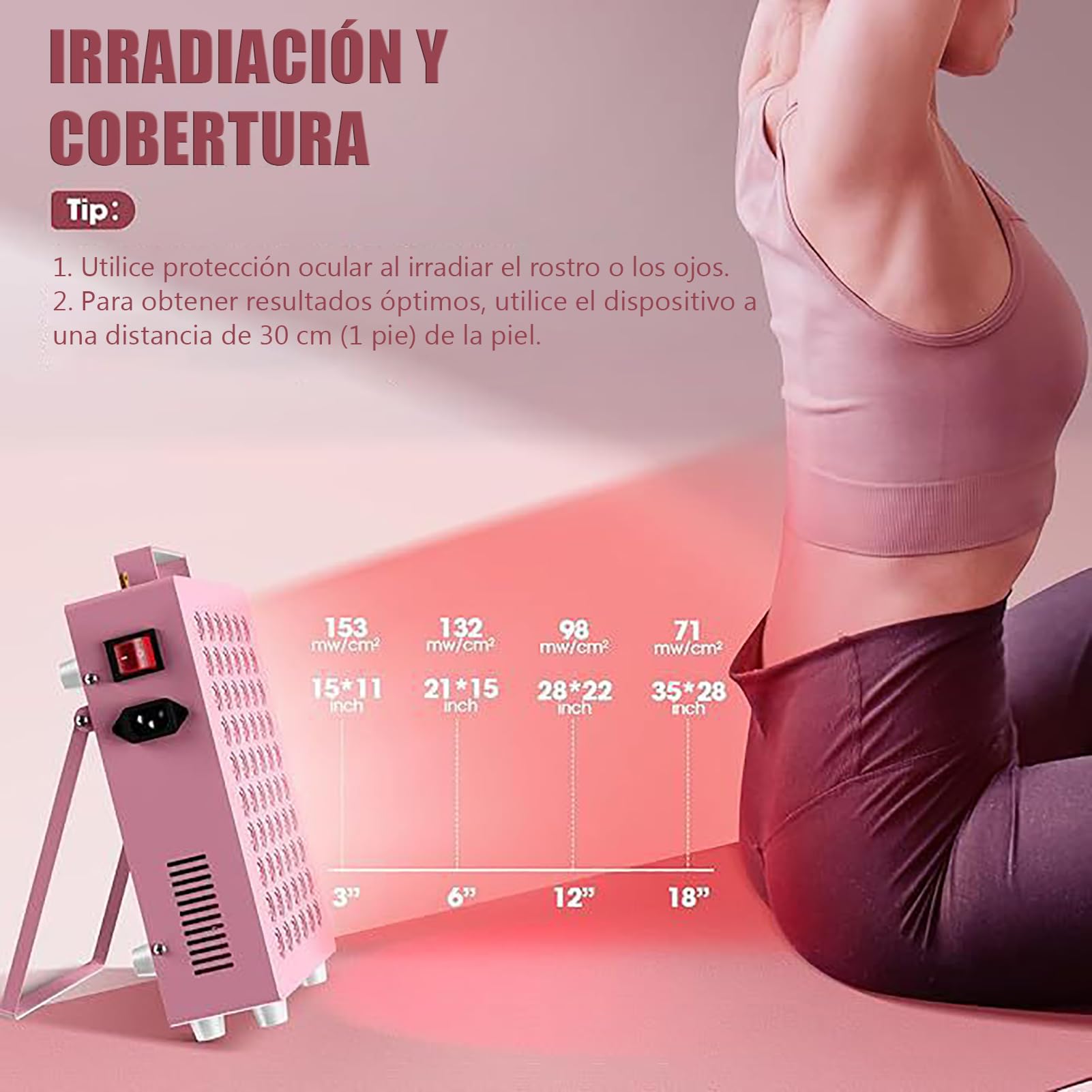GOURIXIN Panel De Terapia De Luz Roja, 300 W con 60 LED De Doble Chip, Terapia De Luz Roja Infrarroja Cercana De 660 NM Y 850 NM para Todo El Cuerpo En Casa, 4 Modos
