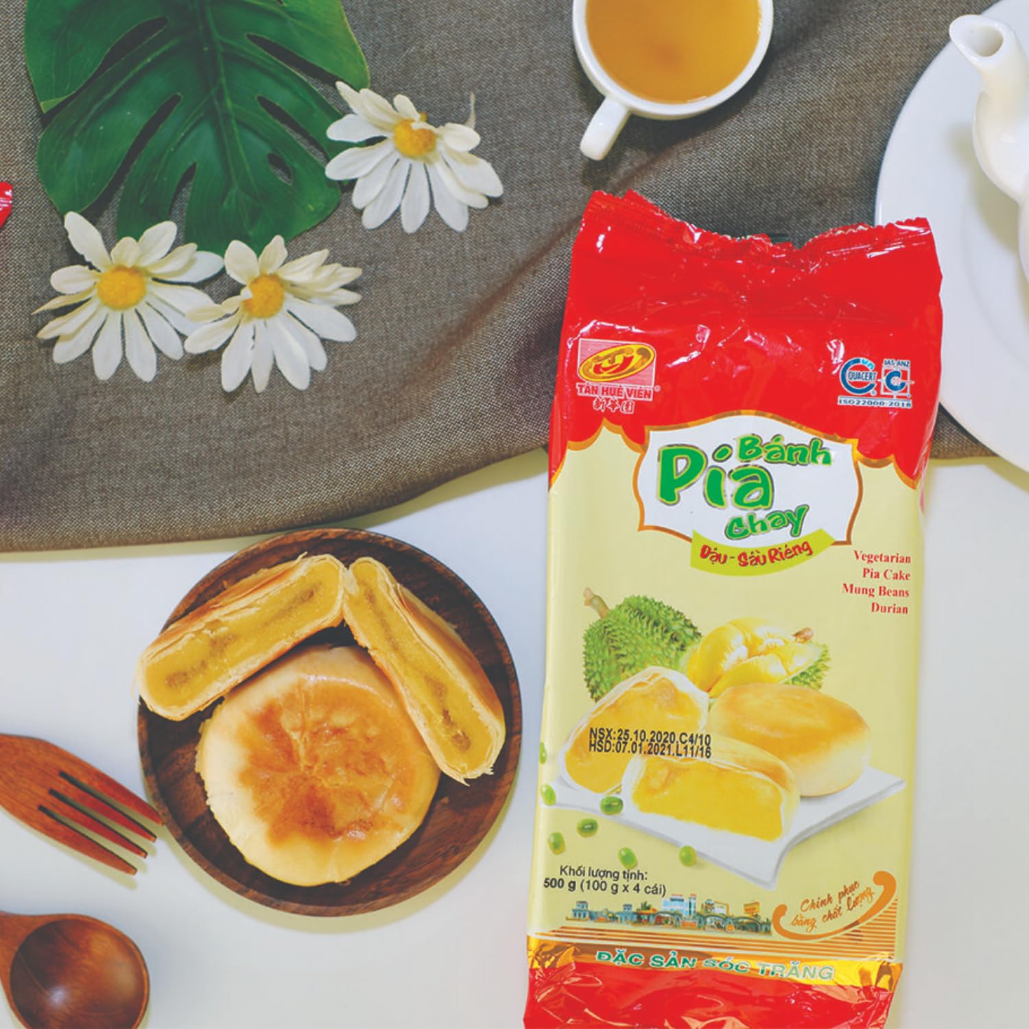 Amazon.co.jp: ドリアンケーキ 緑豆 ドリアンピア 400g x 2袋 PIA