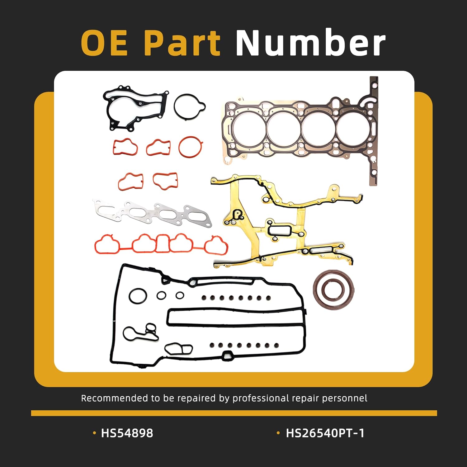 Head Gasket Set, 1.4L, 2011-2015 for Chevy Cruze, 2012-2016 for Chevrolet Sonic, 2015-2016 for Chevy Trax, 2013-2016 for Buick Encore, Gas DOHC VIN-B C 9(34pcs)