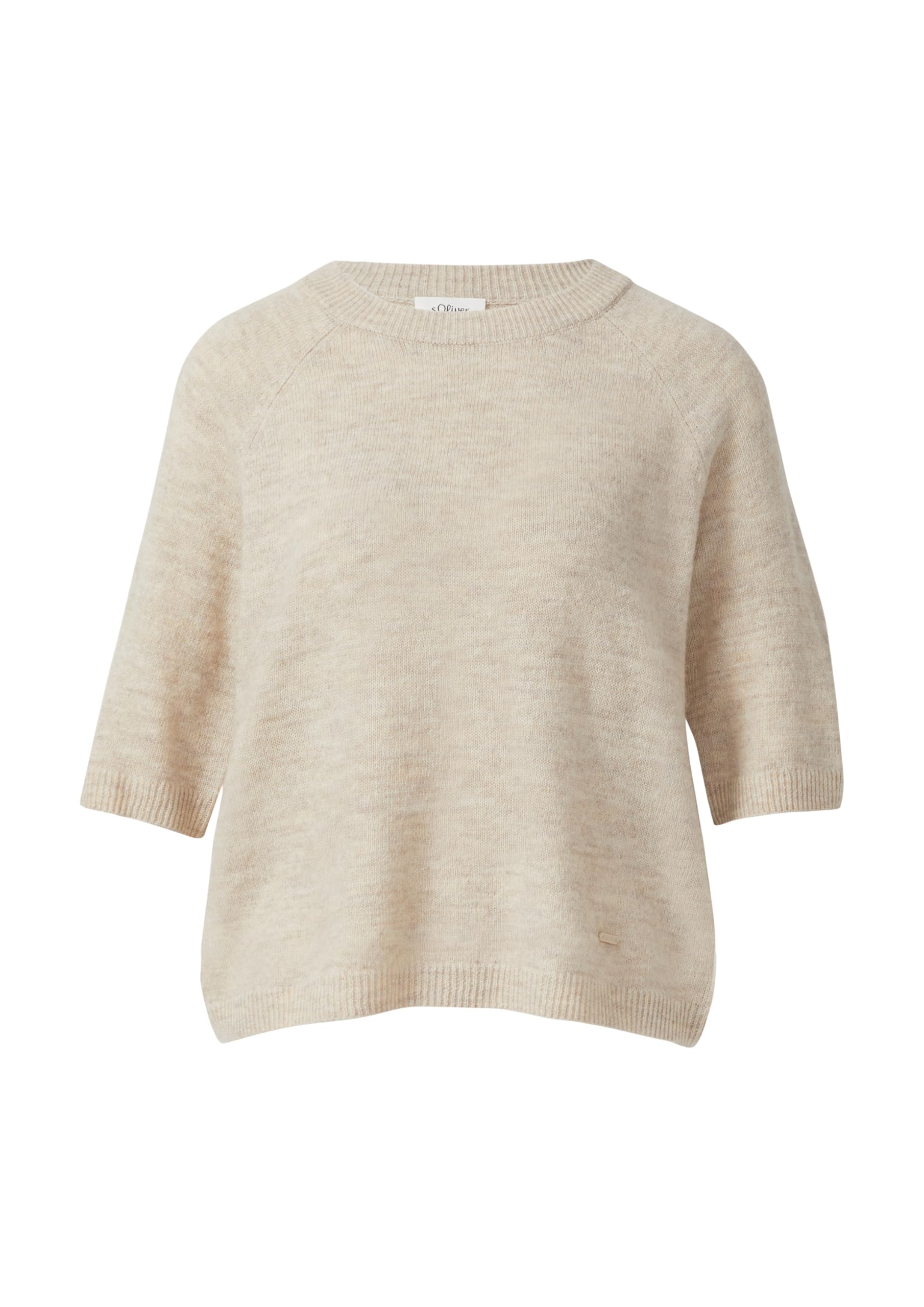 s.Oliver Kurzarmpullover aus Alpakamix