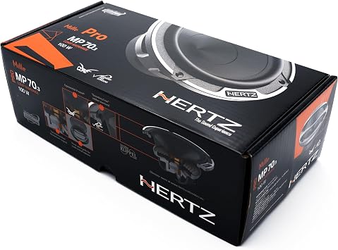 HERTZ Mille Pro Series MP-703 Pair of 3 in. (70mm) Midrange Speakers with Neodymium Magnets + Grilles