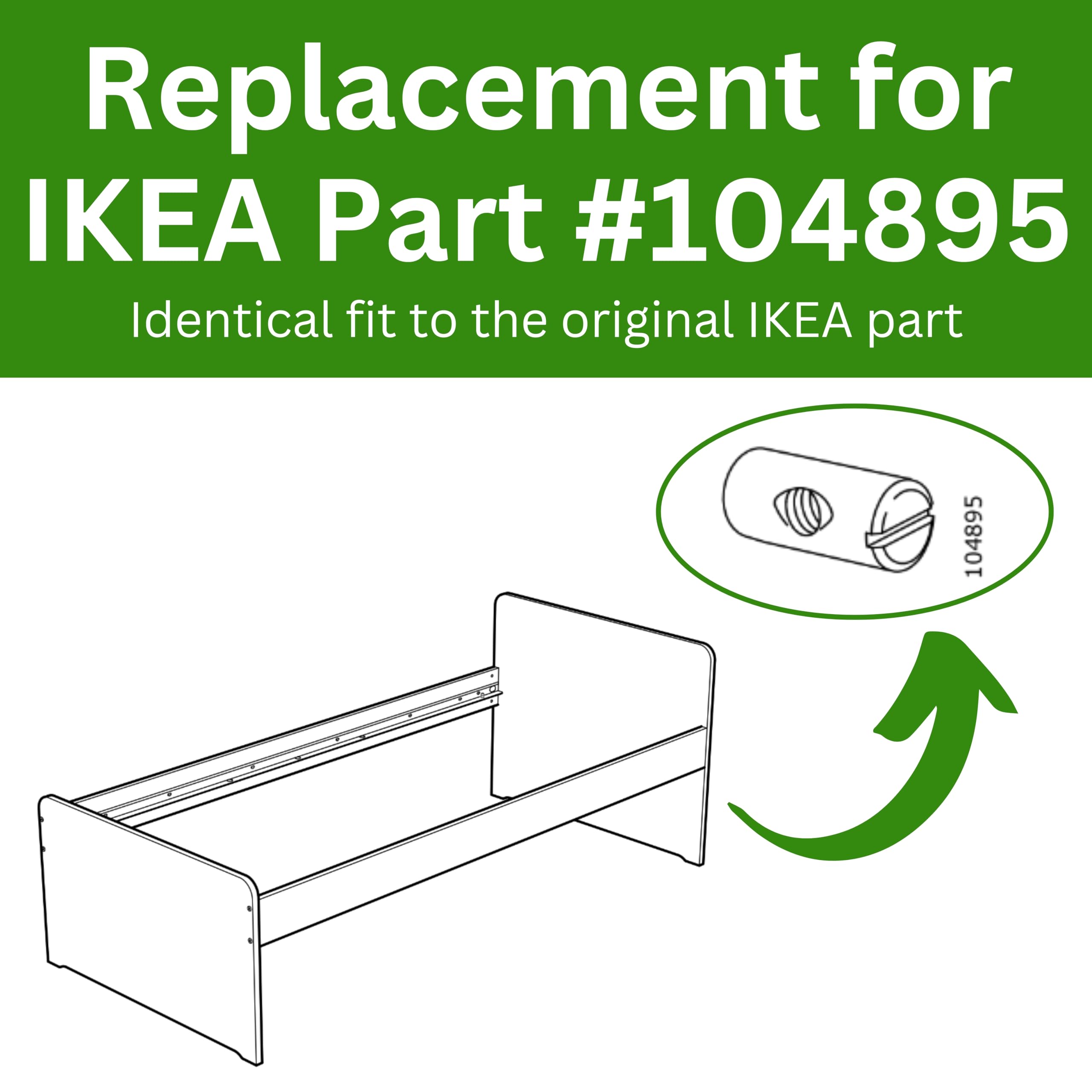 Spare Hardware Parts Dado di bloccaggio a camma, 15 mm, ricambio per Ikea, parte n. 103430, confezione da 10
