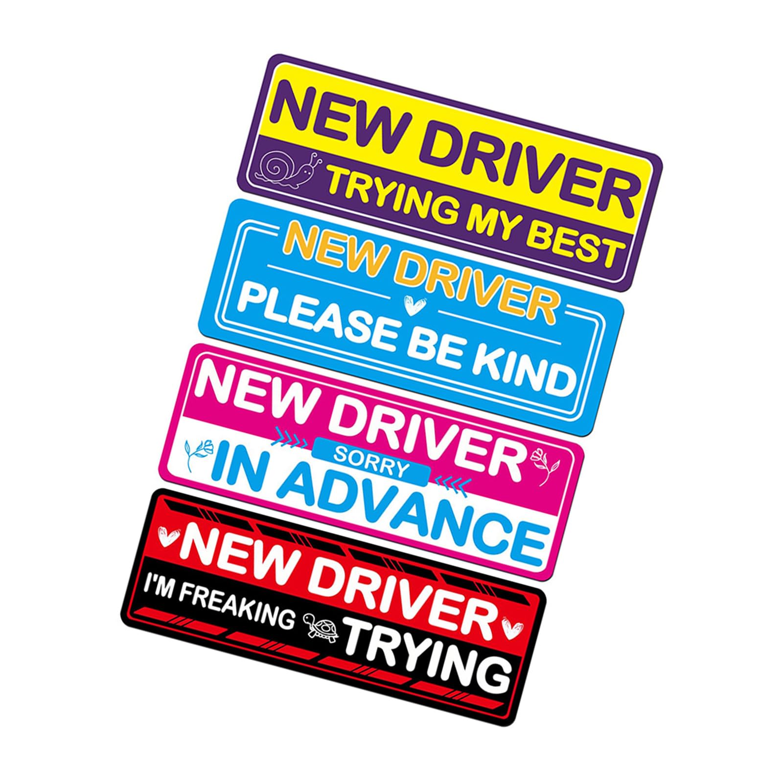 New Driver Alert Reflective Car Decal Removable Warning Sticker Sign for Most Vehicles Student Driver Sticker Magnet for Car