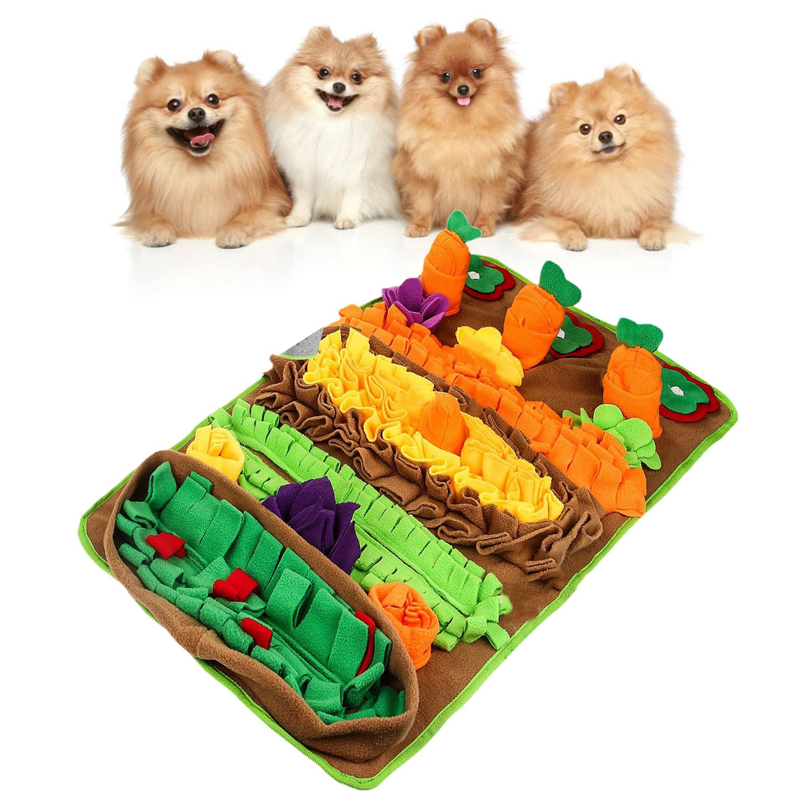 Tapis anti-bruit pour chien Tapis d'alimentation lente Puzzle de conduite ennuyeux de l'ennui Animal de compagnie Réduit l'anxiété Tapis de reniflement pour animaux de compagnie Fournitures pour