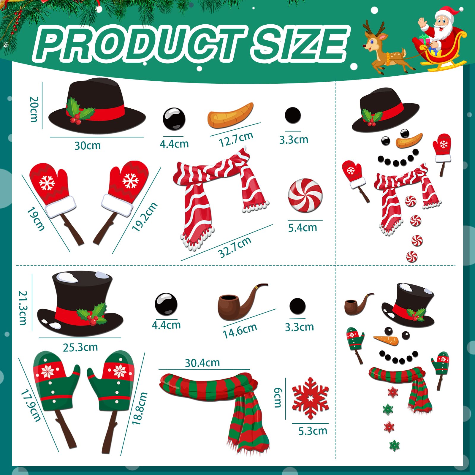 Weihnachtlicher Schneemann Kühlschrankmagnet - Bunte Magnetische Deko Für Zuhause