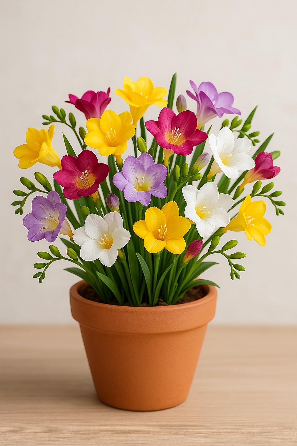 Live Green Freesia Multicolor Flower Bulbs Ready for Planting in Your Home Gardening (Pack of 10 Bulbs)-image-13