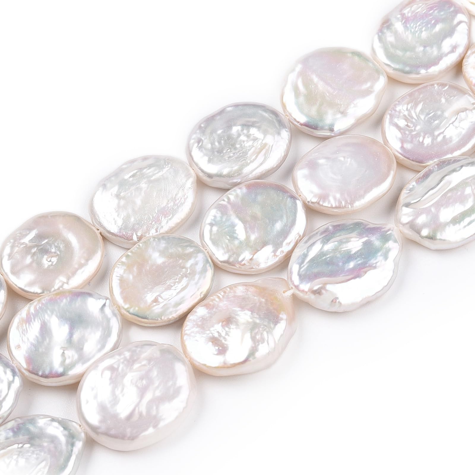 Airssory 23 cuentas de perlas naturales ovaladas de 16 a 25 mm, perlas barrocas naturales, cuentas sueltas para manualidades, pulseras, collares, aretes, bolsos, llaveros, decoración de teléfono