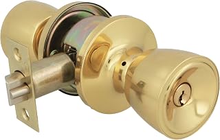 Amig – Türknauf-Set – 60/70 mm Eingangsriegel – mit Innenschloss – für Holztüren mit einer Stärke von 35 bis 45 mm – mit Kartensicherung