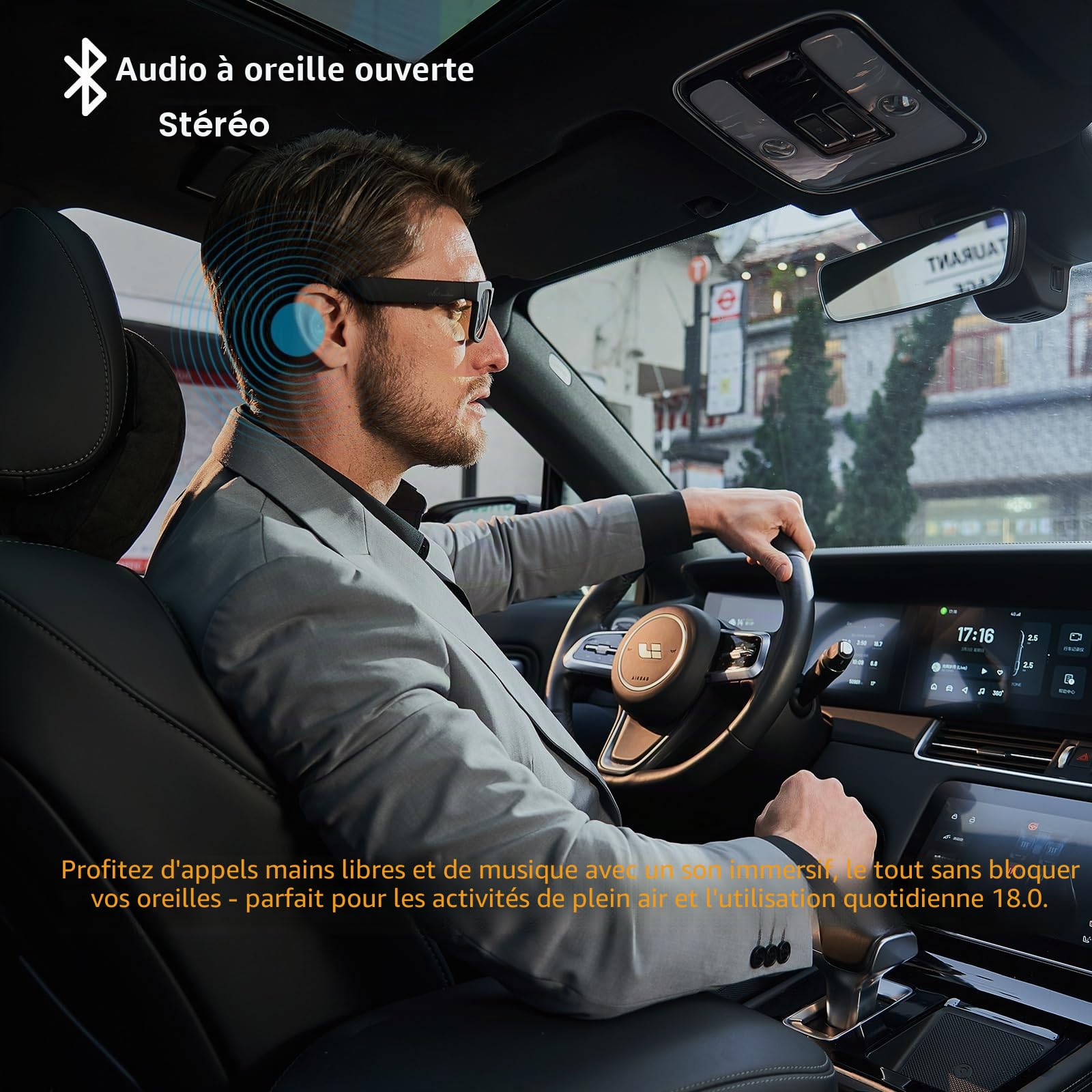 OHO 4K Ultra-Lightweight Smart Glasses, AI Chat & Real-Time Translation, OHO App Supported, Record-While-Charging, UV400 Lens