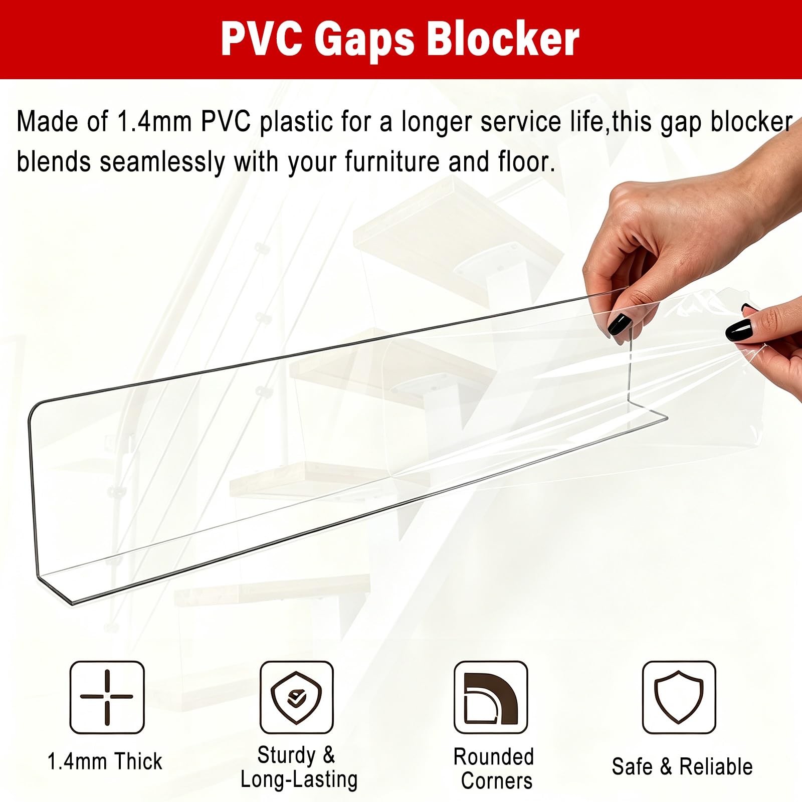 Zestaw 8 Sztuk Białe 1,4 Mm PVC Bariera Ochronna | Samoprzylepna, Uniwersalna, Oszczędzająca Miejsce Przezroczysta Osłona, Przyjazna Dla Wystroju Domu, Do Szafki Na Sofę