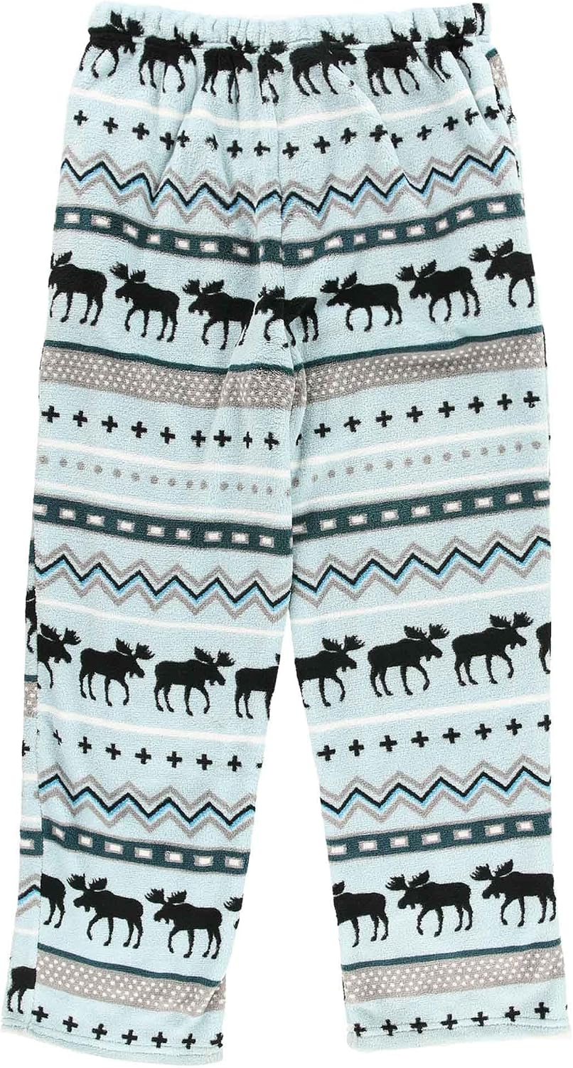 Lazy One Men's Fleece Pajama Pants, Nordic Fleece Pajama Bottoms for Men, Warm Pajama Pants