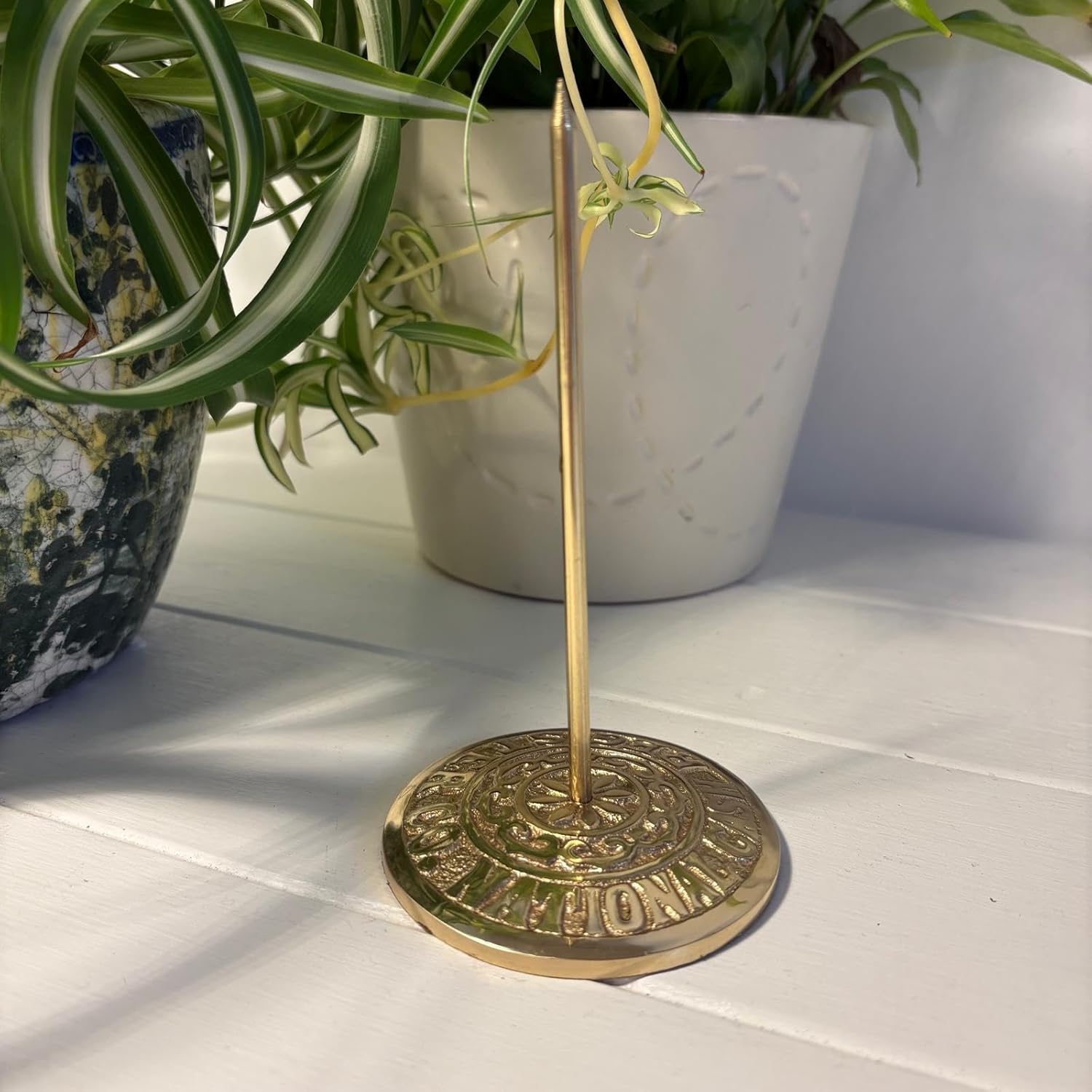 Solid Brass Vintage Receipt Spike – Heavy Duty Bill Fork Holder, Classic Paper Spike for Restaurant, Office, Home – Retro Paperweight & Memo Organizer