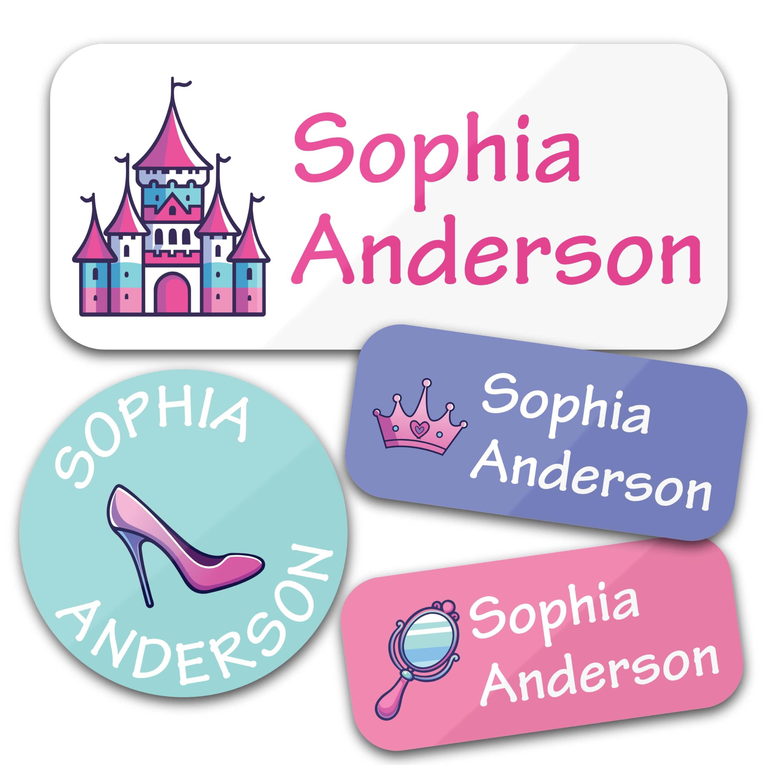 Bunny Badges Custom Name Labels for Daycare (130 Labels) Personalized Stickers for Clothing - Waterproof Name Tags for Daycare, School and Camp (