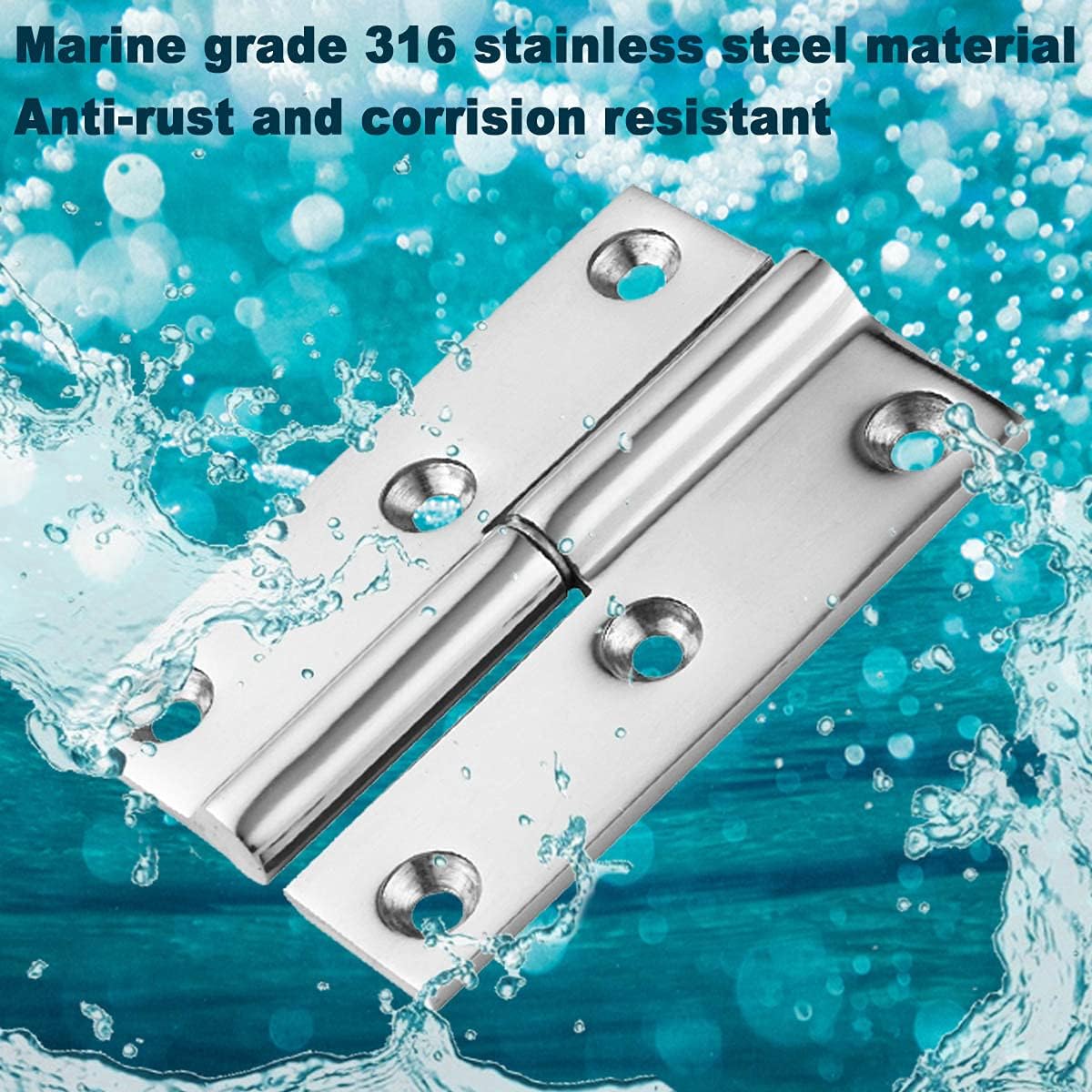 YUSOVE Boat Lift Off Hinges Stainless Steel Marine Cabinet Door Hatch Hardware,Left Side,Take Apart Hinge,Pack of 2 : Sports & Outdoors