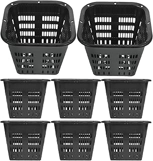 8 StüCk Hydrokultur Pflanzkorb Teich, PflanzköRbe FüR Teichpflanzen, Kunststoff Netztopf Mit Kontrollwurzel-Design, FüR Hydroponische Anzuchtsysteme Und GemüSeanbau