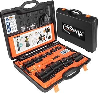 CST2 General Cold-Shot Pipe Freeze Kit, Tube Wire Plumbing Freezes Pipes from 1/8 to 2 Inch, CO2 Water Pipe Plumbing Line Freezing Repair Kit for Copper Steel Aluminum Cast Iron