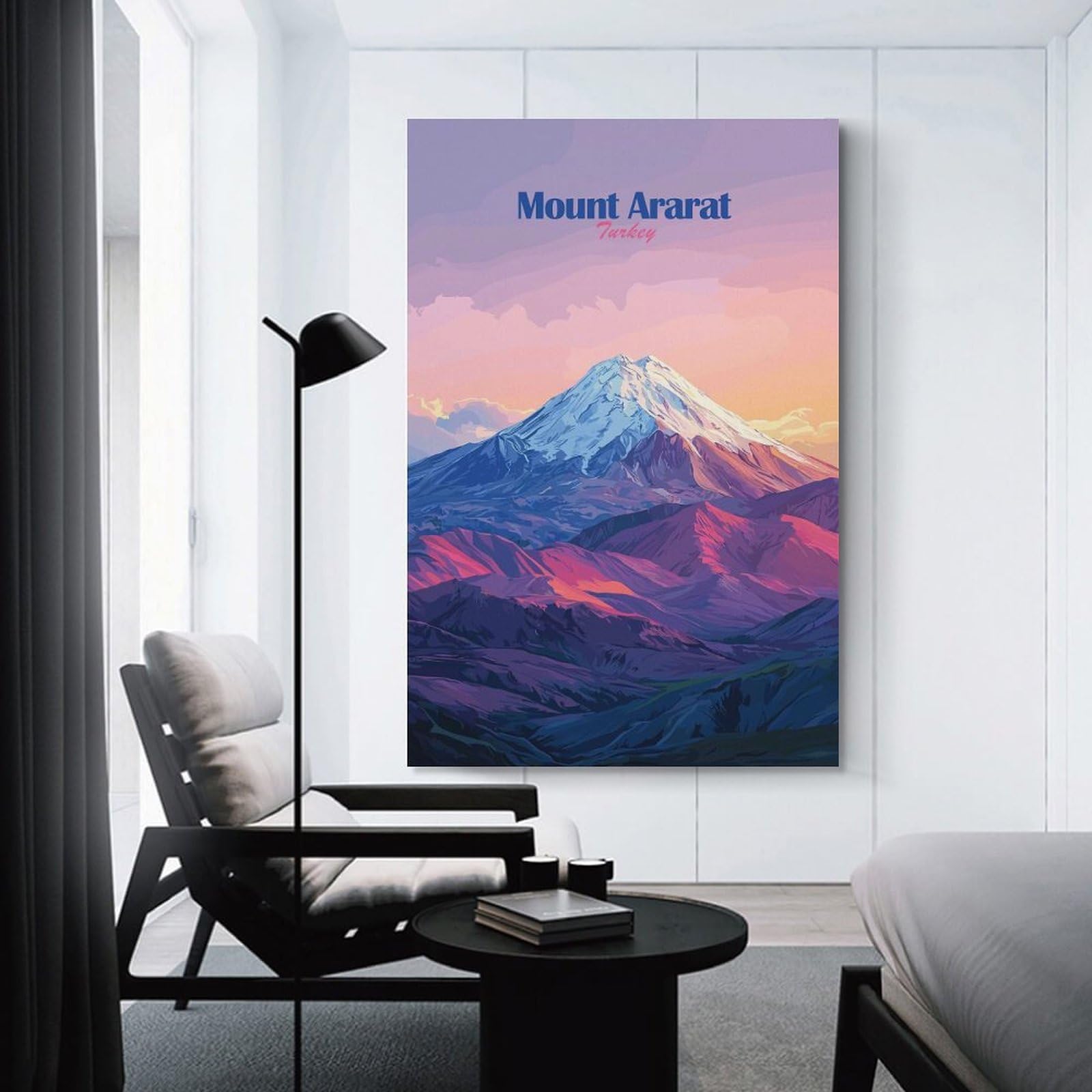 Junmoney Unframe-Style-10 Mount Ararat, Turkey Room Decor Wall Art, 20X30inch(50X75cm), For Gallery Wall Decor And Room Displays, Decorative Artwork With Flexible Styling
