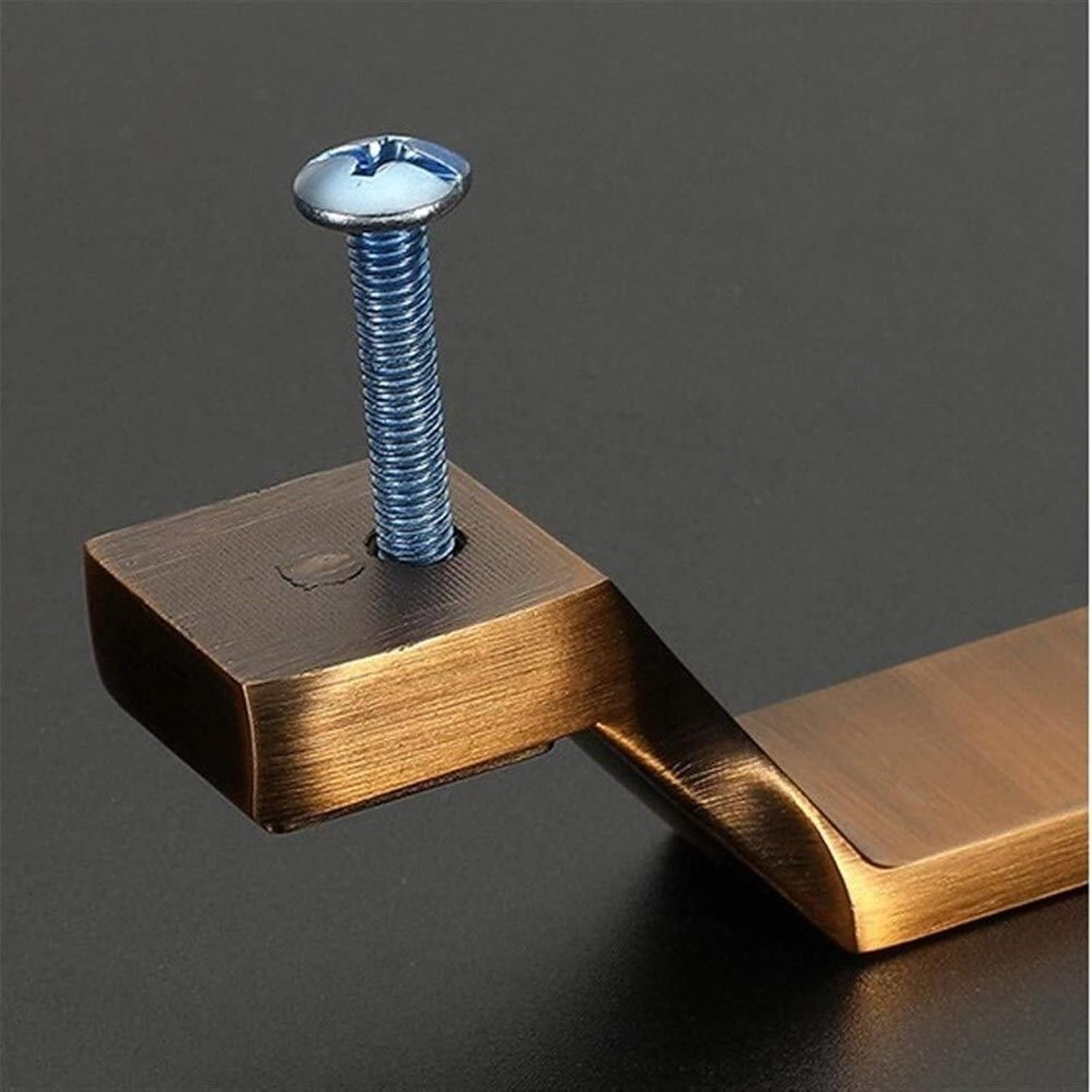 Cabinet Pulls Kitchen Drawer Handles Wardrobe Retro Furniture Bathroom Hardware Cupboard Pull 155mm Overall Length Antique(Color:Gold)