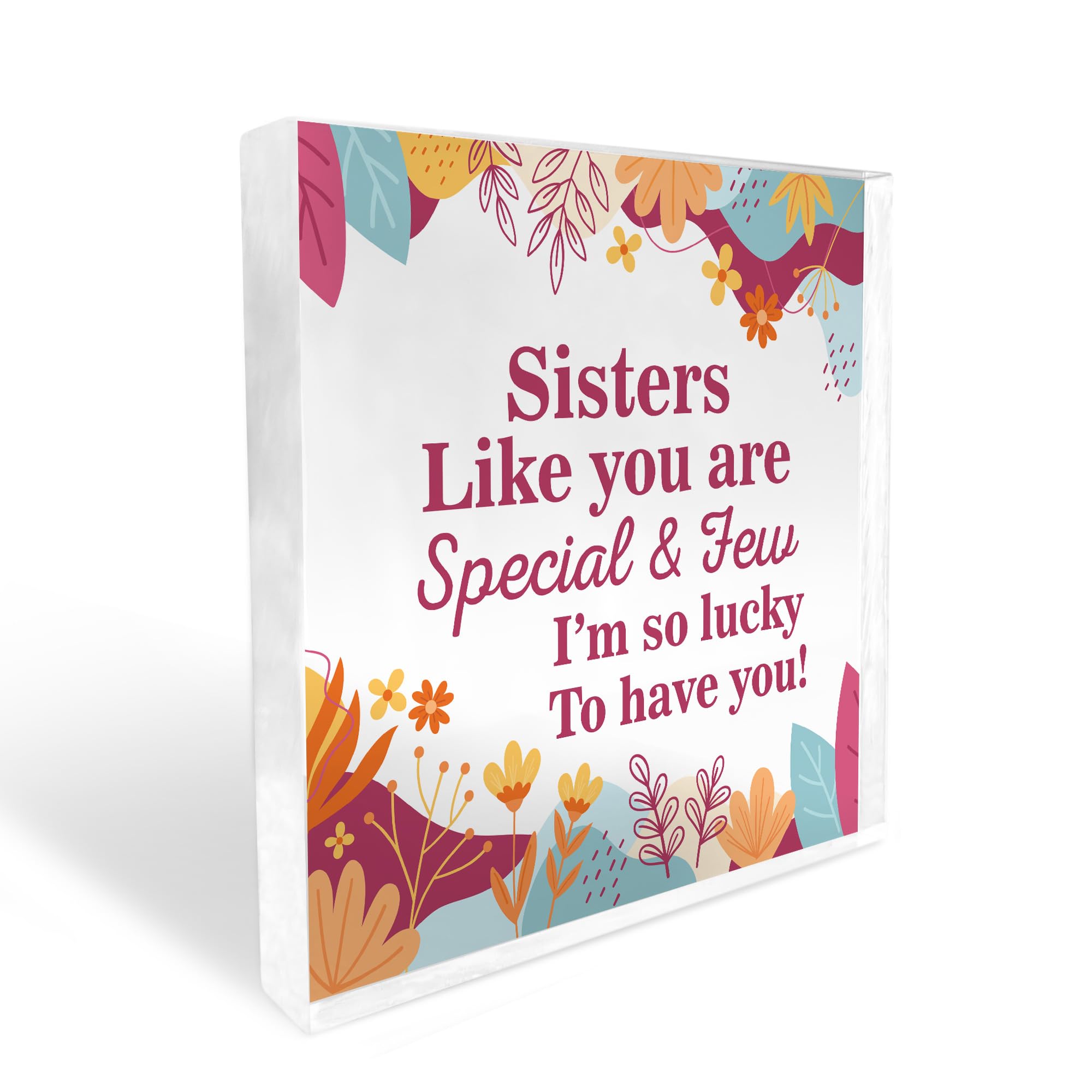 Red Ocean SISTER GIFTS Thank You Gifts For Her Friendship Sign Sister Christmas Birthday Gifts Friendship Plaque Keepsake