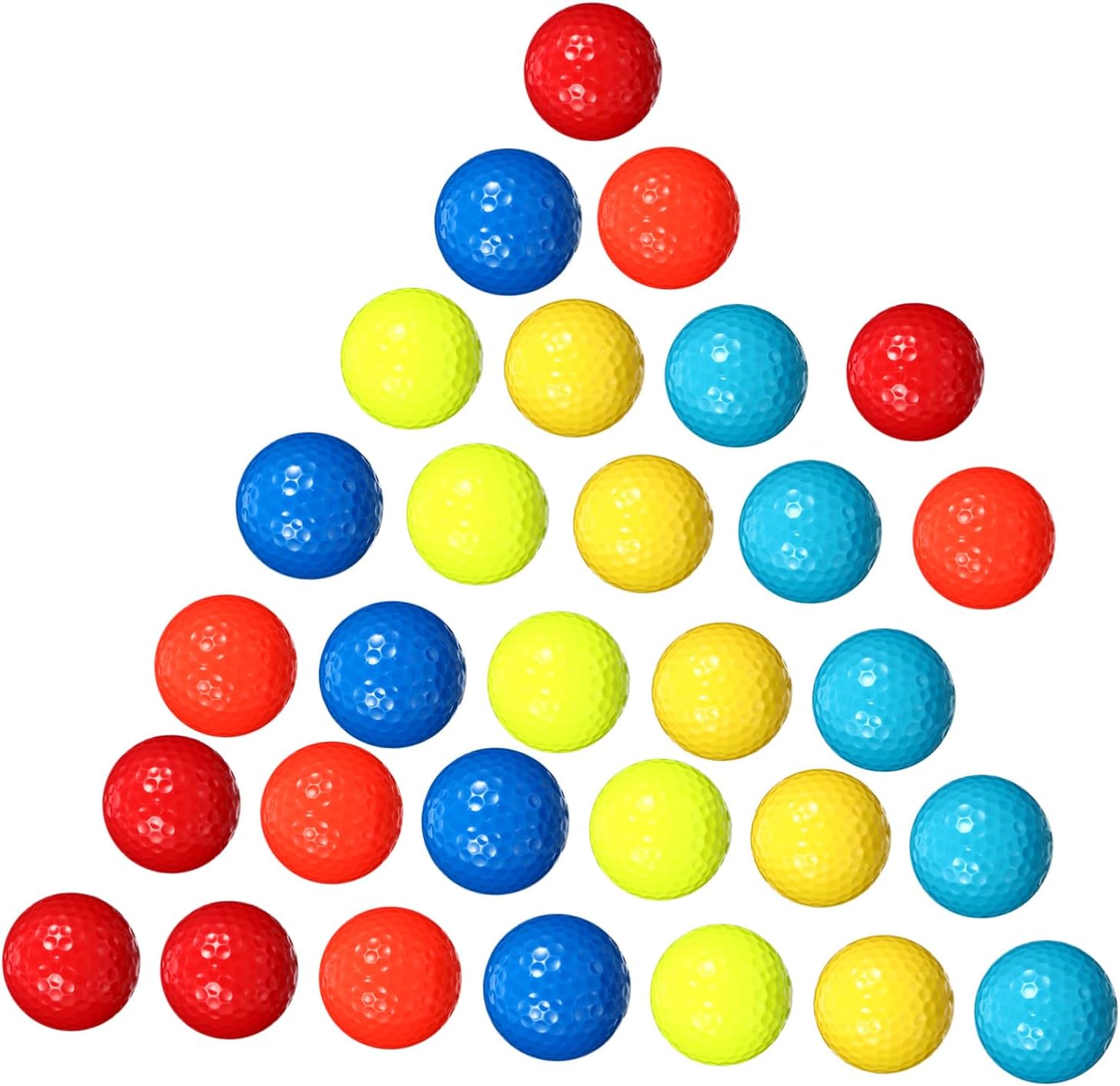 Totority 30pcs Golf Training Balls for Beginners Safe Synthetic Rubber Design Lightweight Tear-Resistant for Practice Bright Attractive Colors