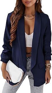Womens Casual Blazer 2025 Spring Fall Fashion Long Sleeve Open Front Work Office Suit Jackets