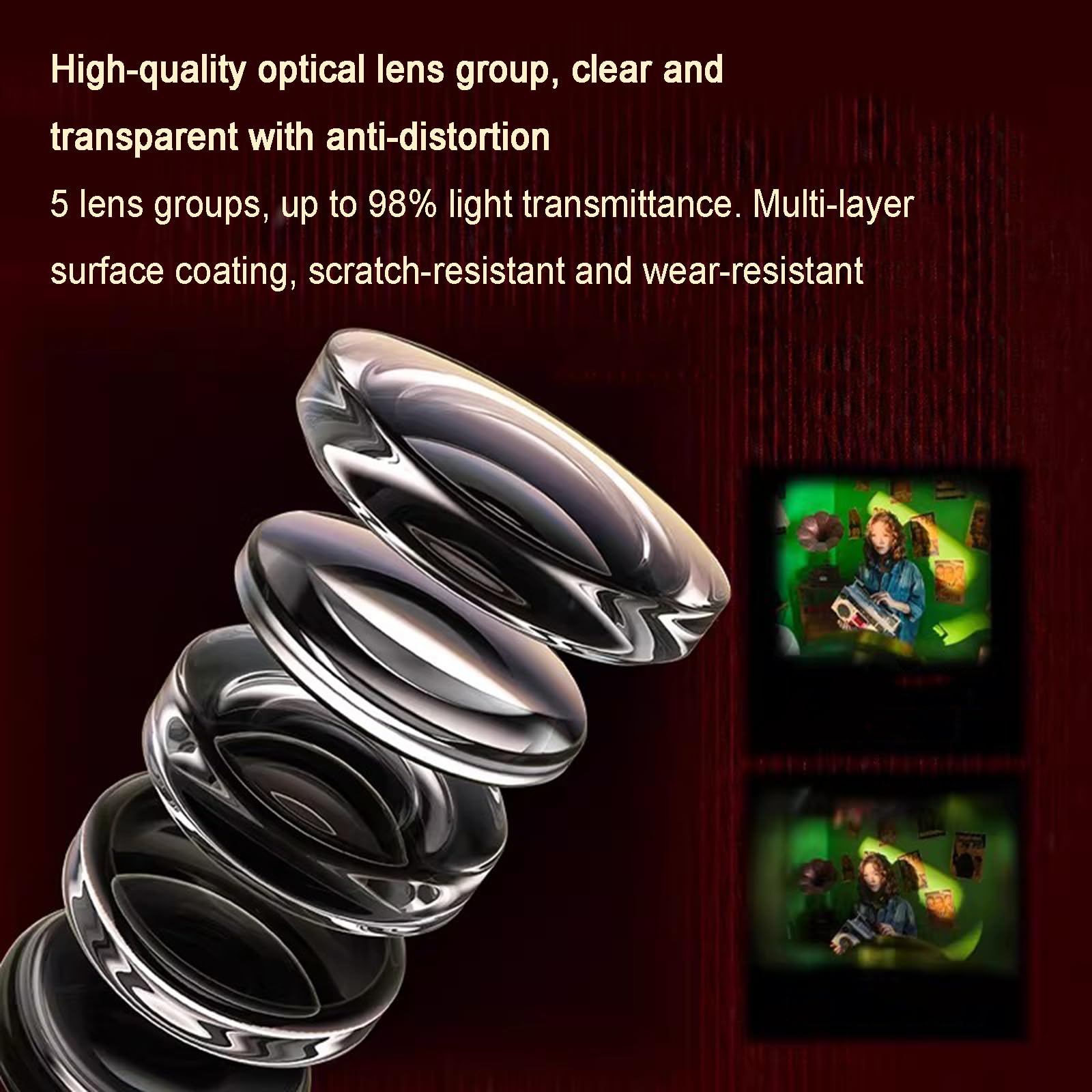 Visor Óptico Externo De 28 Mm, Minivisor con Líneas De Encuadre Precisas De 4:3, Montura Universal De Zapata Fría, Encuadre Preciso para Cámaras Digitales/de Película