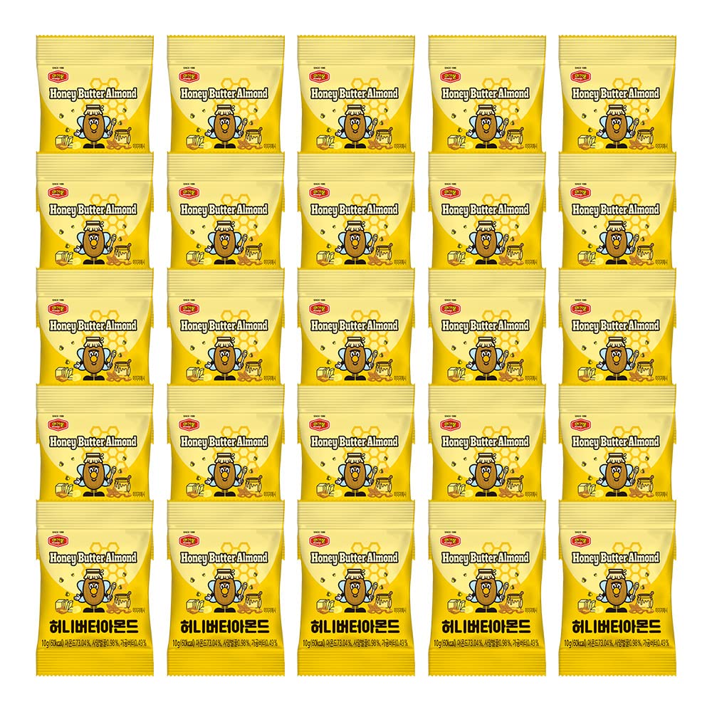 [Official MURGERBON] Honey Butter Almond,Korean Honey Butter Almond Nuts,High Protein,Snack for Kids,Office, Work,Trip Snack 8.8oz(10g x 25ea)