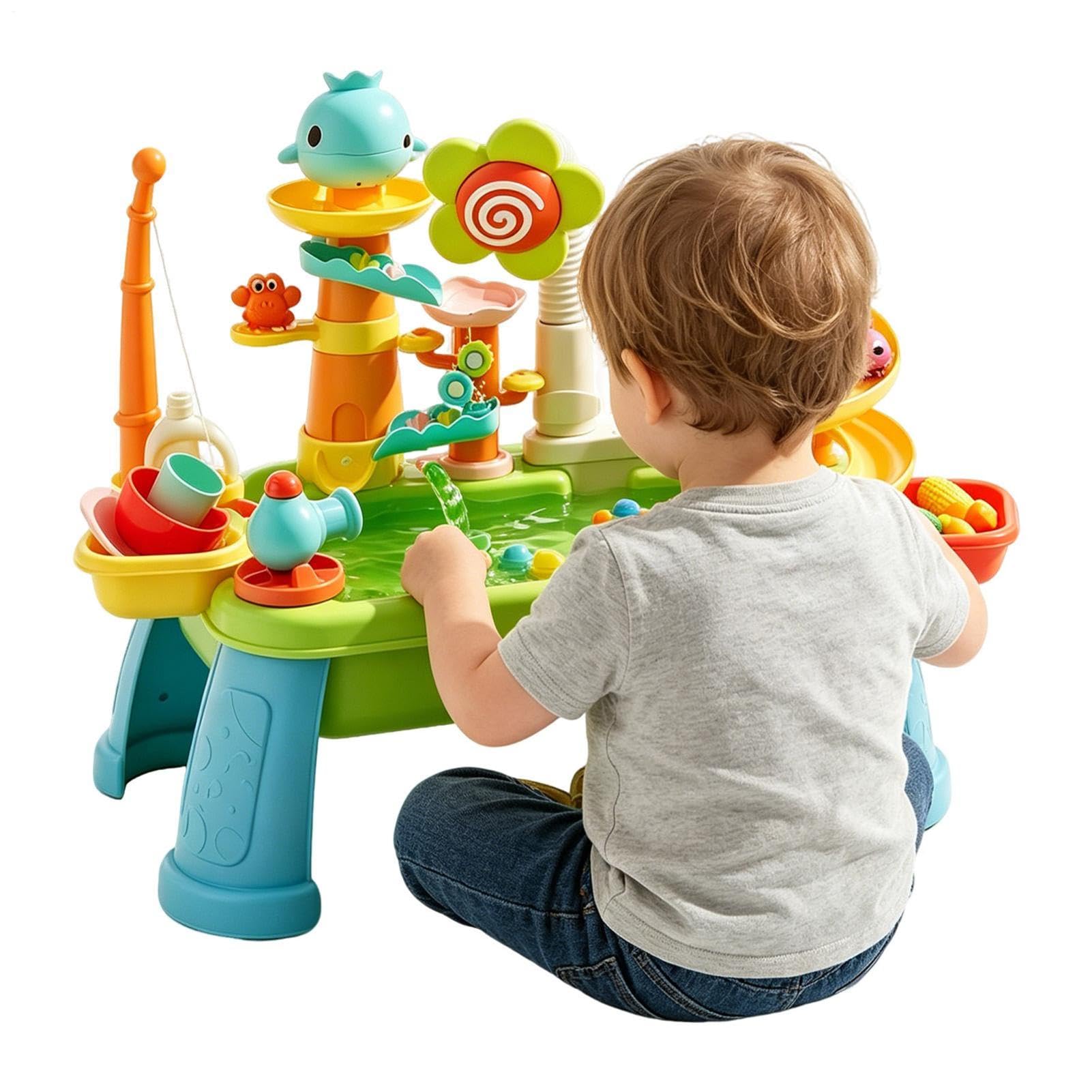 Lavabo con Agua Corriente para Juego Juguete Eléctrico Interactivo Y Con | Mesa De Agua Pequeña En Cocina, Interior, Baño, Jardín, Juego Preescolar