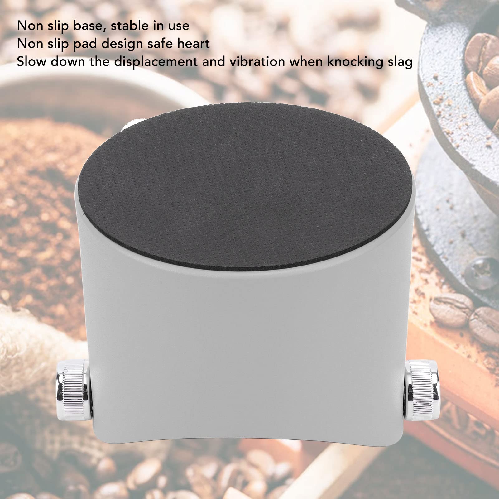 Afklopbak voor zeefhouder, 13,5 x 12,3 x 15 cm, ronde rubberen emmer, espresso-afslagbak met afneembare klopstang, koffiemachine, afvalbox, knock box