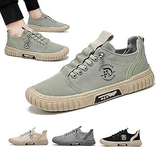 Sapatos masculinos casuais respiráveis, tênis 2023 para homens, sapatos masculinos casuais respiráveis de verão, tênis esportivos masculinos ao ar livre antiderrapantes de cano baixo (Green,41/US 8)